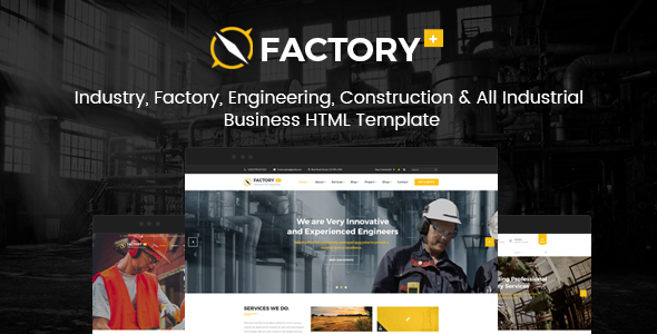 Factory Plus – Industry / Factory / Engineering and Construction Business HTML Template