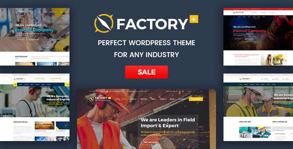 Factory Plus – Industry / Factory / Engineering and Construction Business WordPress Theme