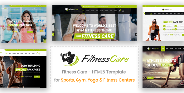 Fitness Care – HTML5 Template for Sports, Gym, Yoga & Fitness Centers
