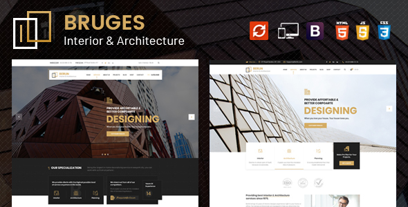 Bruges – Architecture and Interior Design HTML Template