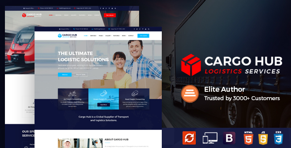 Cargo HUB – Transport HTML Template for Transportation, Logistics and Shipping Companies