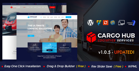 Cargo HUB – Transport WordPress Theme for Transportation, Logistics and Shipping Companies