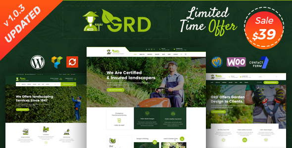 GRD – Gardening, Lawn & Landscaping WordPress Theme