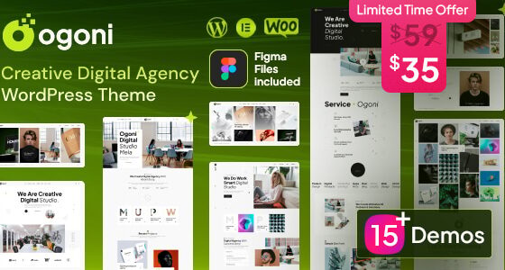 Ogoni – Creative Agency and Portfolio WordPress Theme