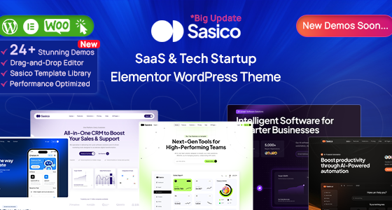 Sasico – SaaS & Tech Startup WordPress Theme